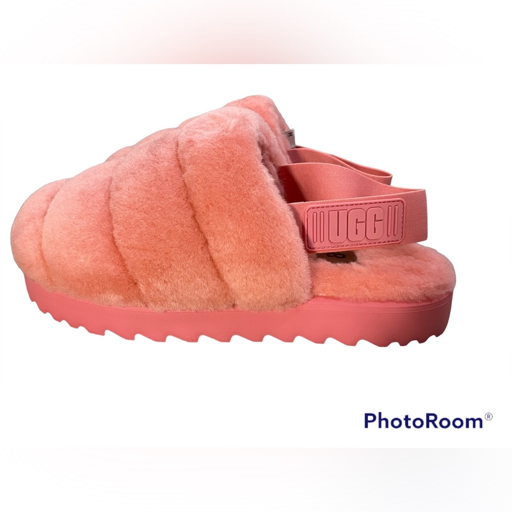 NEW UGG Super Fluff Slipper Slide Sandal in Pink Blossom US 8/EU 39